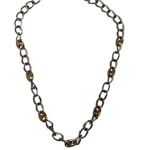 Golden silver chain necklace